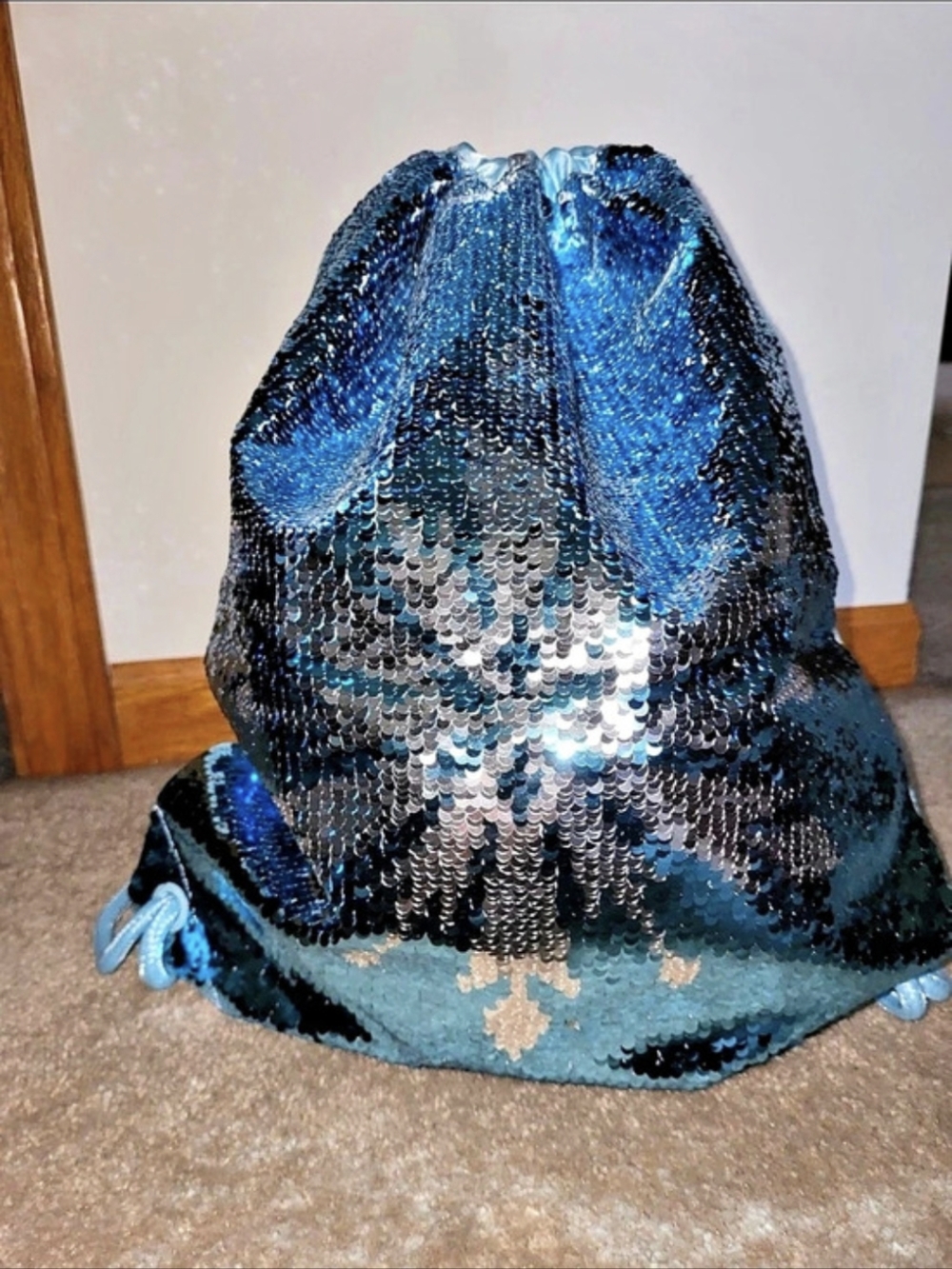Disney Store Frozen 2 Elsa Snowflake Reversible Sequin Swim Backpack